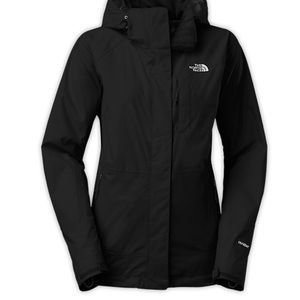 North face black S rain jacket with HyVent